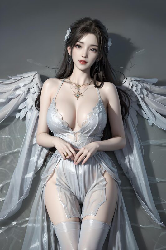 精选AI绘画 413 清漪翅膀灵若[90P]-草丛看图