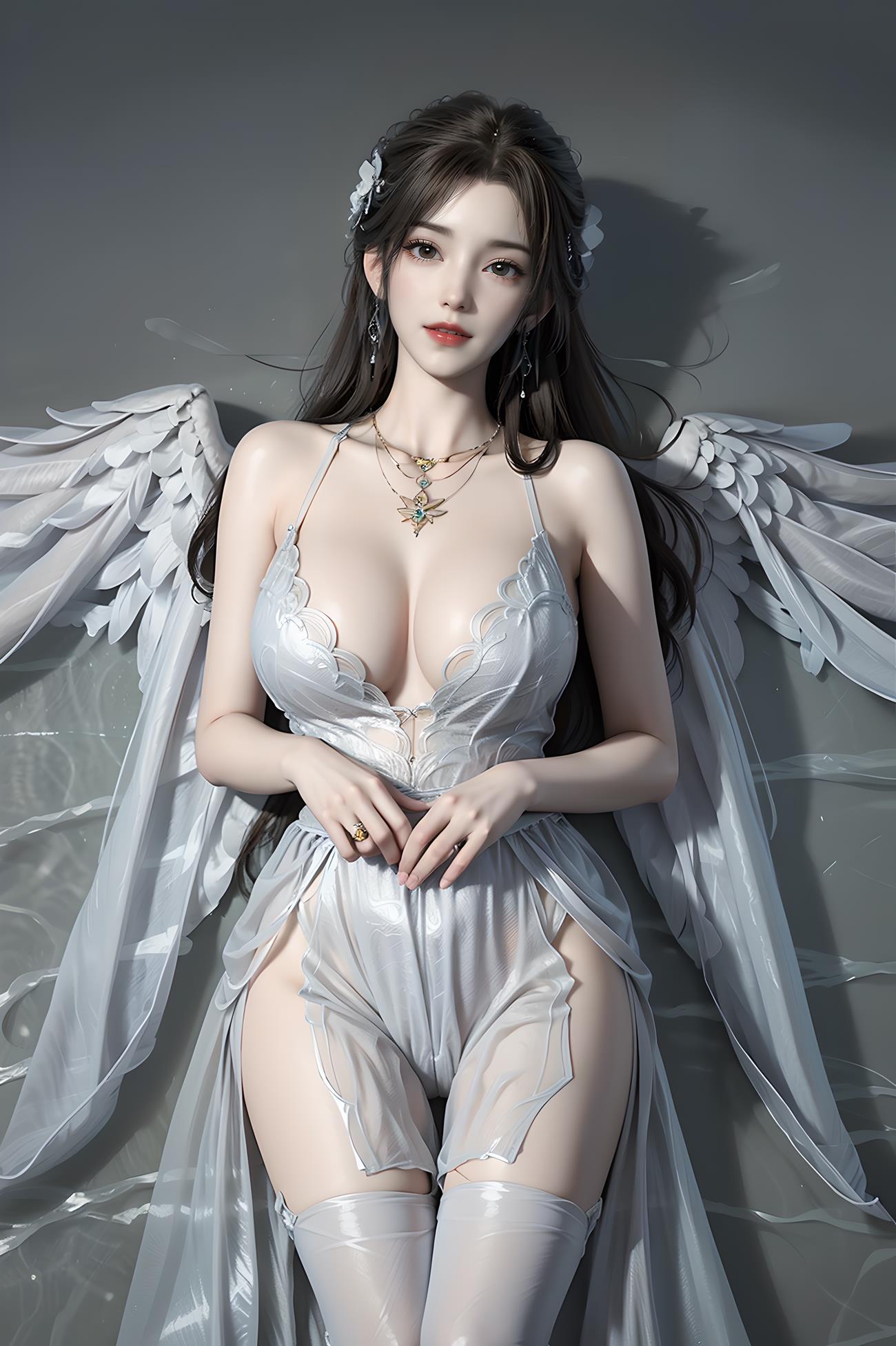 图片[1]-精选AI绘画 413 清漪翅膀灵若[90P]-草丛看图