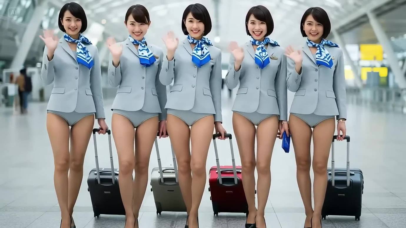 图片[2]-精选AI Video 052 Flight Attendant, Intern, Teacher _ Nurse_ April Photoshoot Collection[20P]-草丛看图