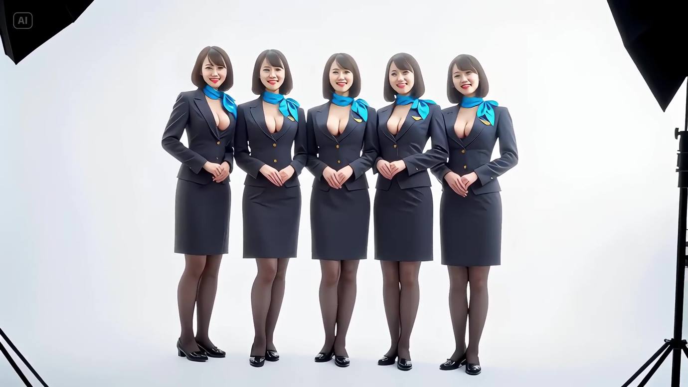 图片[5]-精选AI Video 052 Flight Attendant, Intern, Teacher _ Nurse_ April Photoshoot Collection[20P]-草丛看图
