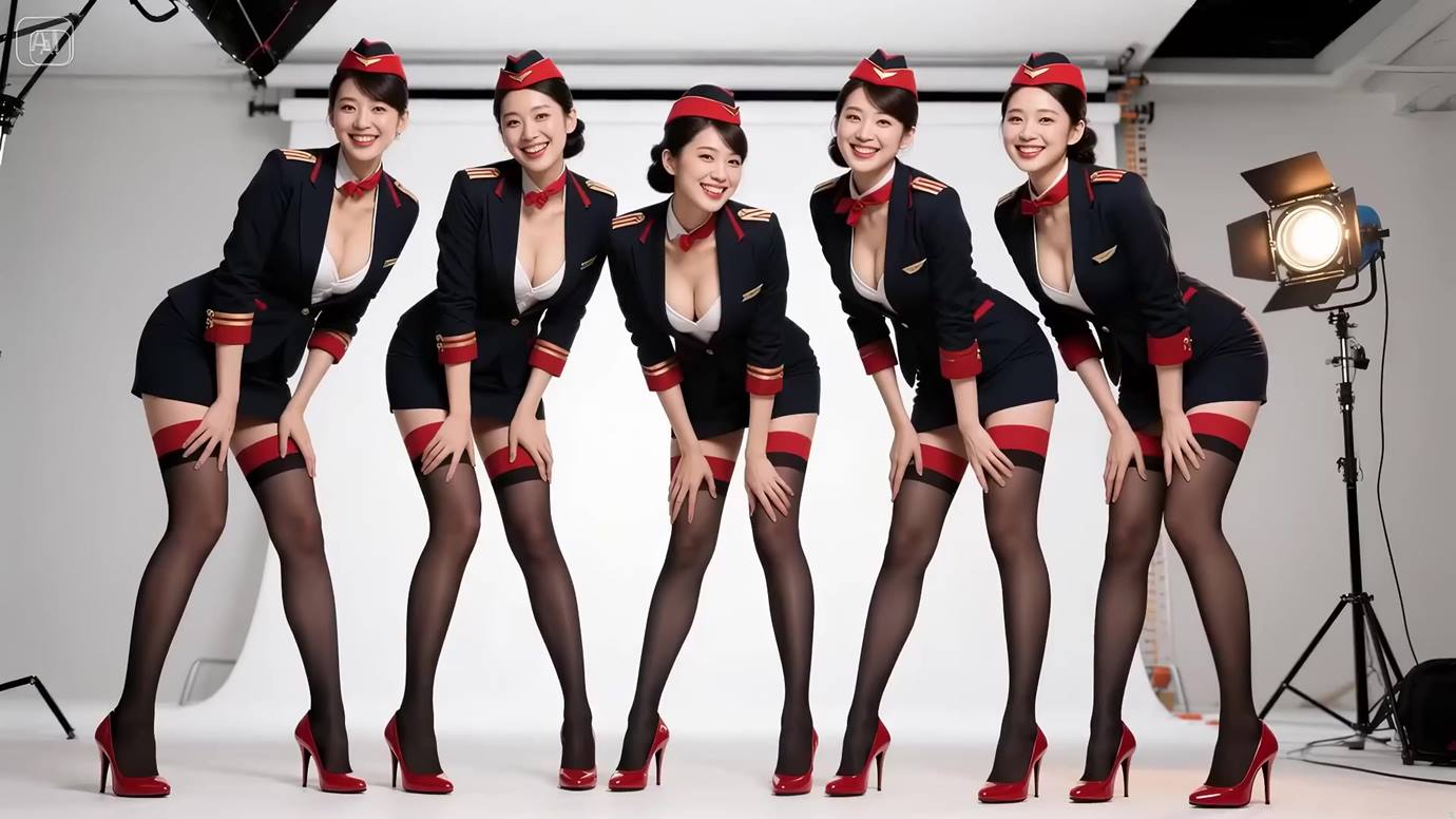 图片[7]-精选AI Video 052 Flight Attendant, Intern, Teacher _ Nurse_ April Photoshoot Collection[20P]-草丛看图