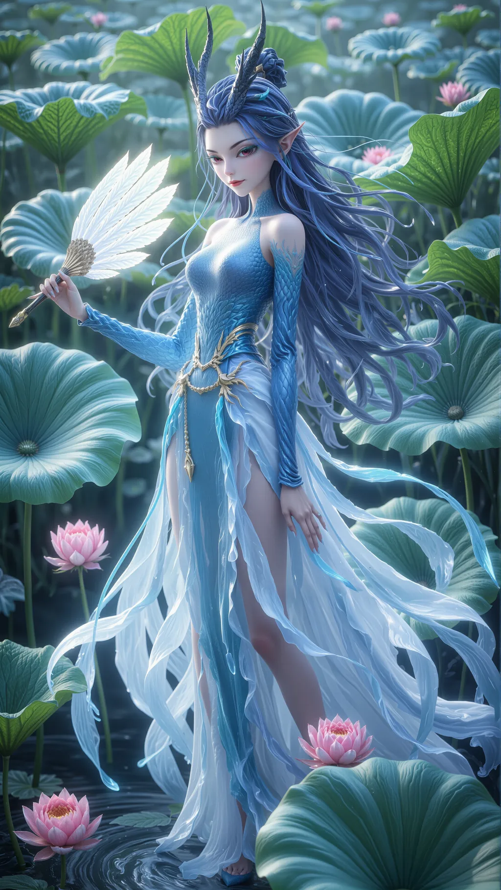 图片[1]-精选AI绘画 847 哪吒2-敖闰[46P]-草丛看图