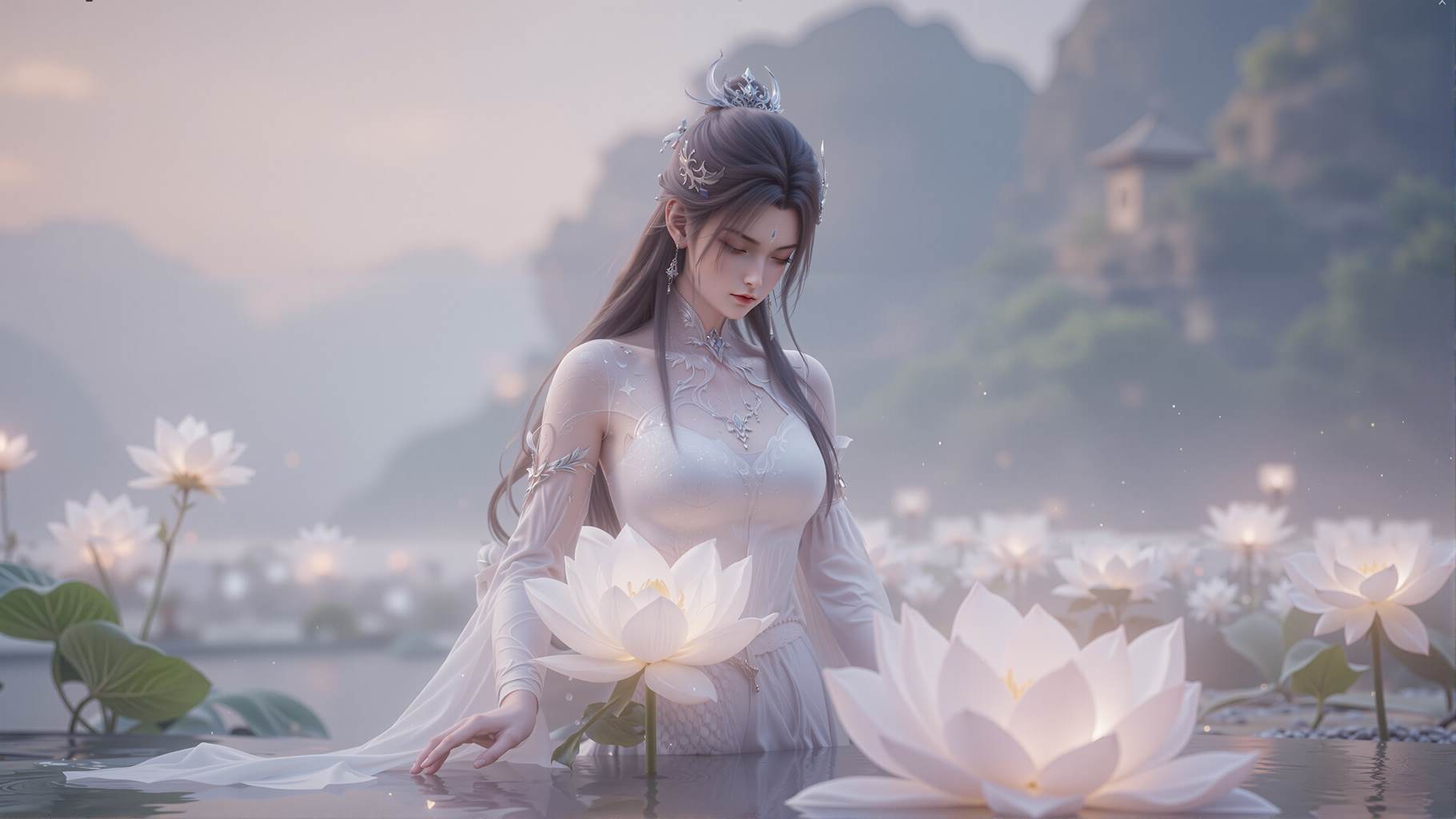 图片[5]-精选AI绘画 819 诛仙-陆雪琪[17P]-草丛看图