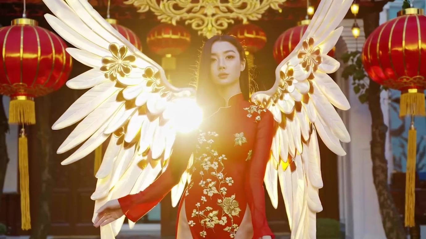 图片[5]-精选[AI Video]Xuân Về Trong Nắng Sớm (POP EDM DANCE when Tet Tradition Ao Dai Meet Bikini Supermodel dance)[20P]-草丛看图