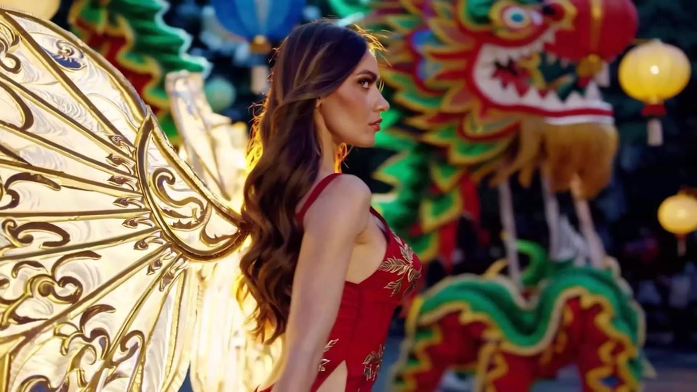 图片[8]-精选[AI Video]Xuân Về Trong Nắng Sớm (POP EDM DANCE when Tet Tradition Ao Dai Meet Bikini Supermodel dance)[20P]-草丛看图