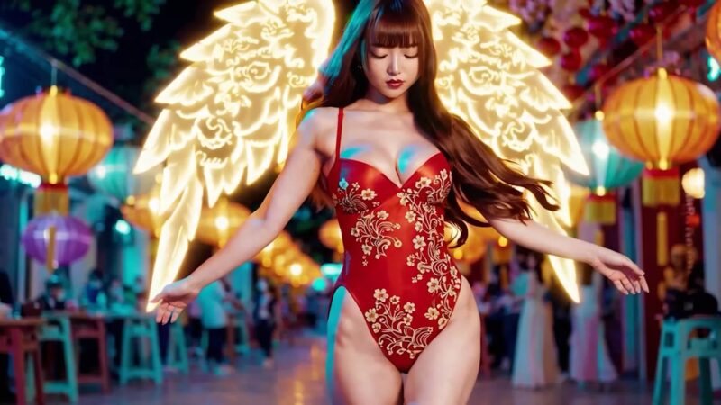 精选[AI Video]Xuân Về Trong Nắng Sớm (POP EDM DANCE when Tet Tradition Ao Dai Meet Bikini Supermodel dance)[20P]-草丛看图