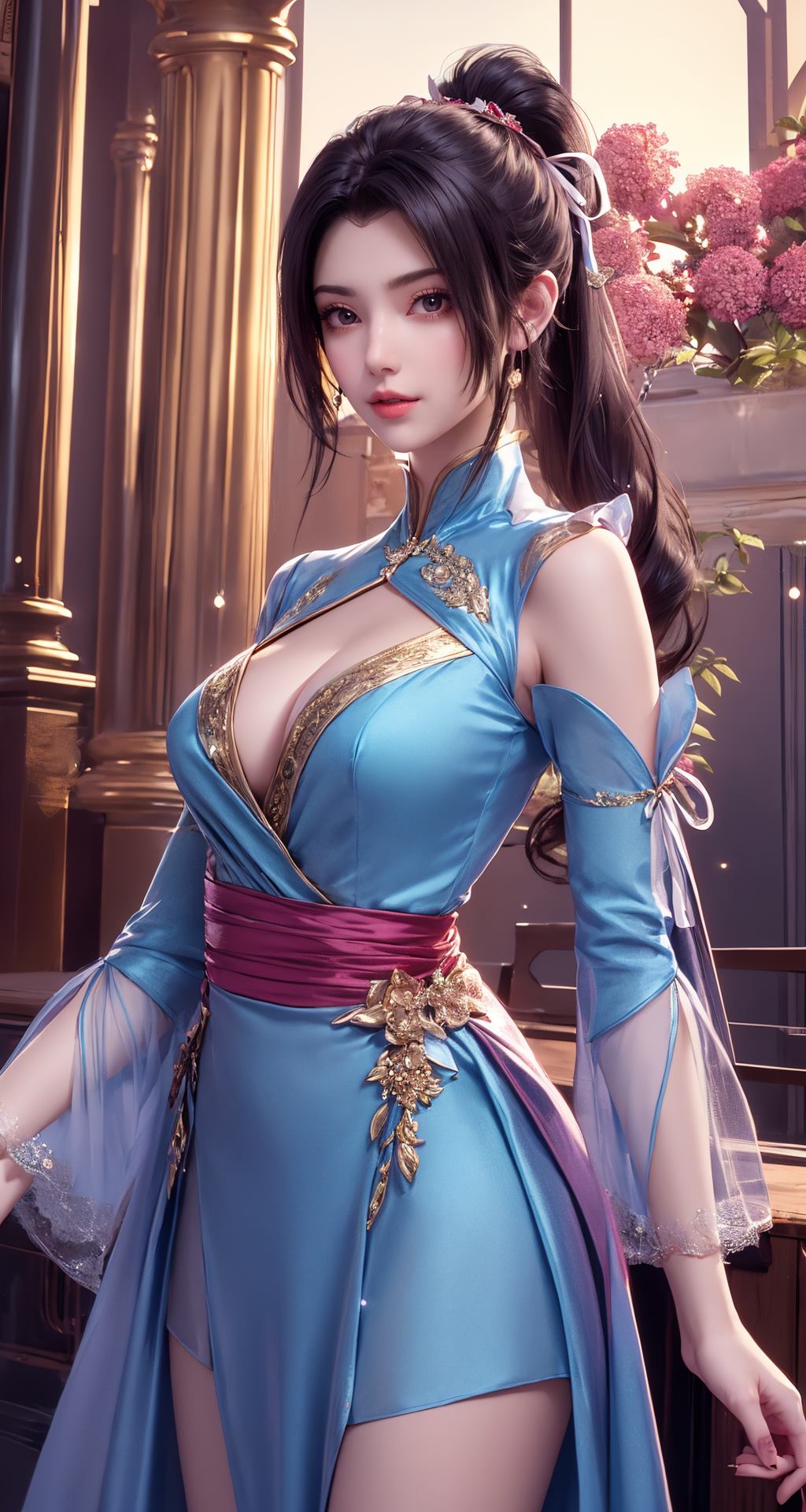 图片[3]-精选AI绘画 210 斗破苍穹-夭夜蓝色连衣裙[40P]-草丛看图