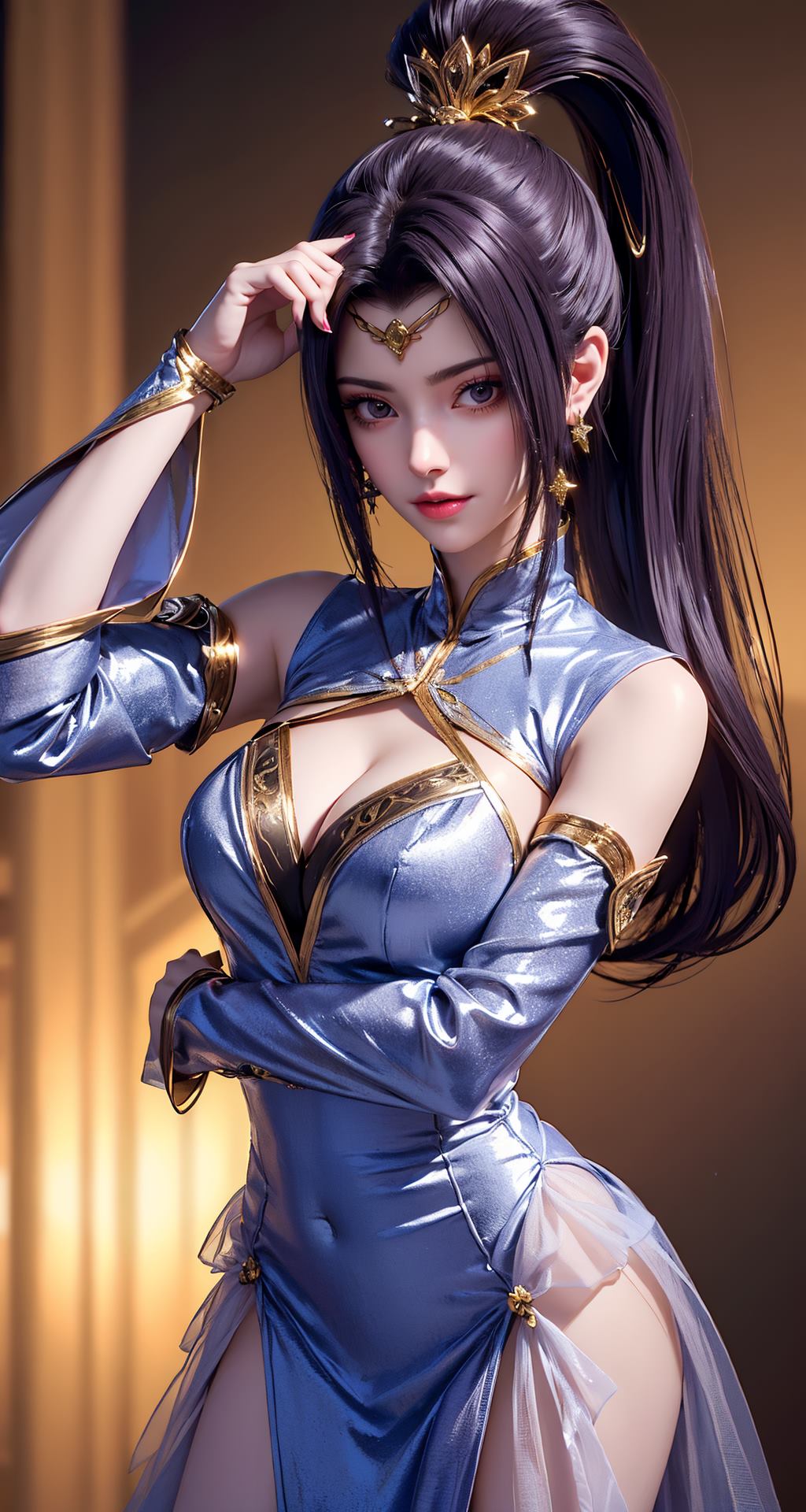 图片[5]-精选AI绘画 210 斗破苍穹-夭夜蓝色连衣裙[40P]-草丛看图