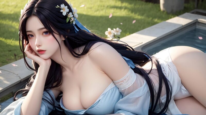 精选AI绘画 416 少女横屏[27P]-草丛看图