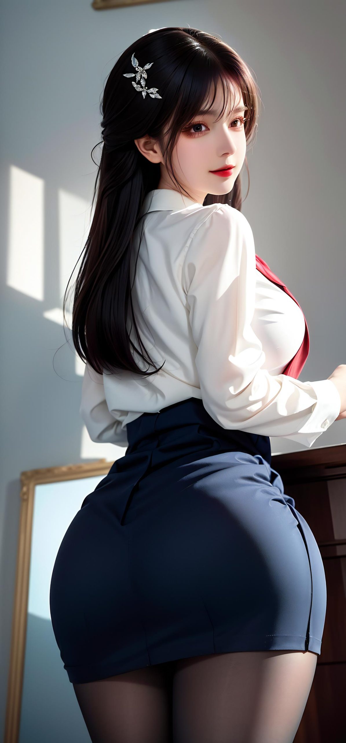 图片[7]-精选AI绘画 396 ol黑丝少女[49P]-草丛看图