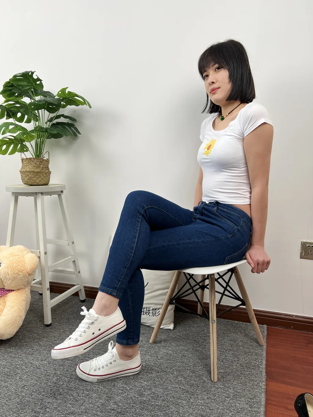 图片[7]-精选三禾摄影 NO.030 牛仔裤 棉袜 帆布鞋 高跟[159P]-草丛看图