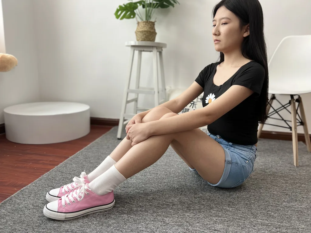 图片[3]-精选三禾摄影 NO.026 牛仔短裤 棉袜 帆布鞋[128P]-草丛看图