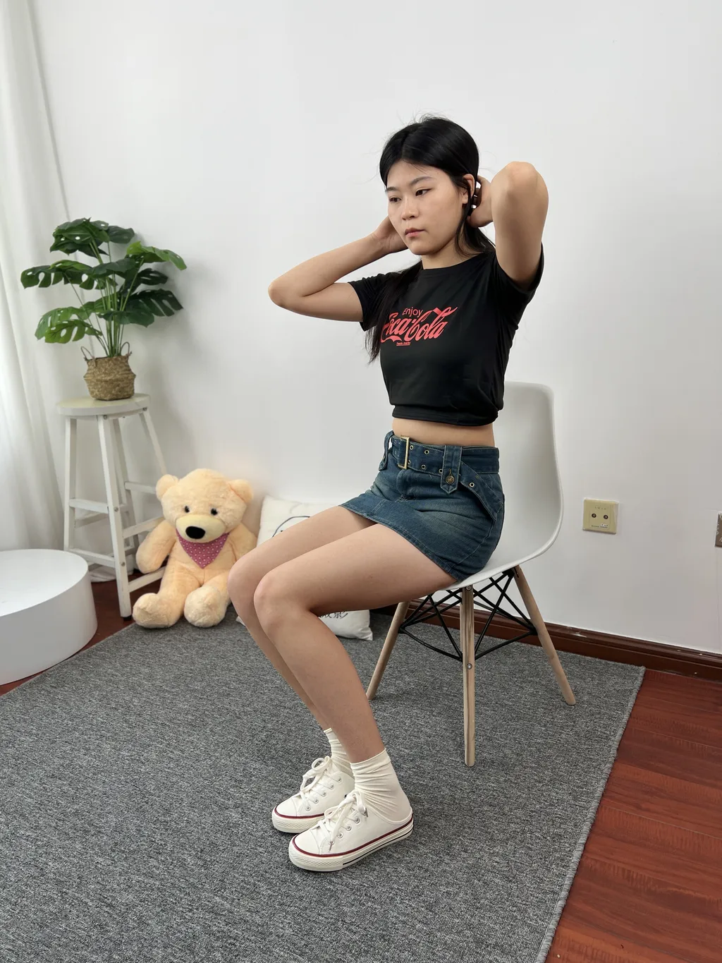 图片[5]-精选三禾摄影 NO.028 牛仔裙 棉袜 帆布鞋[149P]-草丛看图