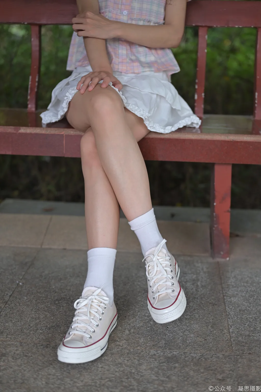 图片[6]-精选凝思摄影 NO.037 小睿-短裙、短白袜、平底鞋[150P]-草丛看图