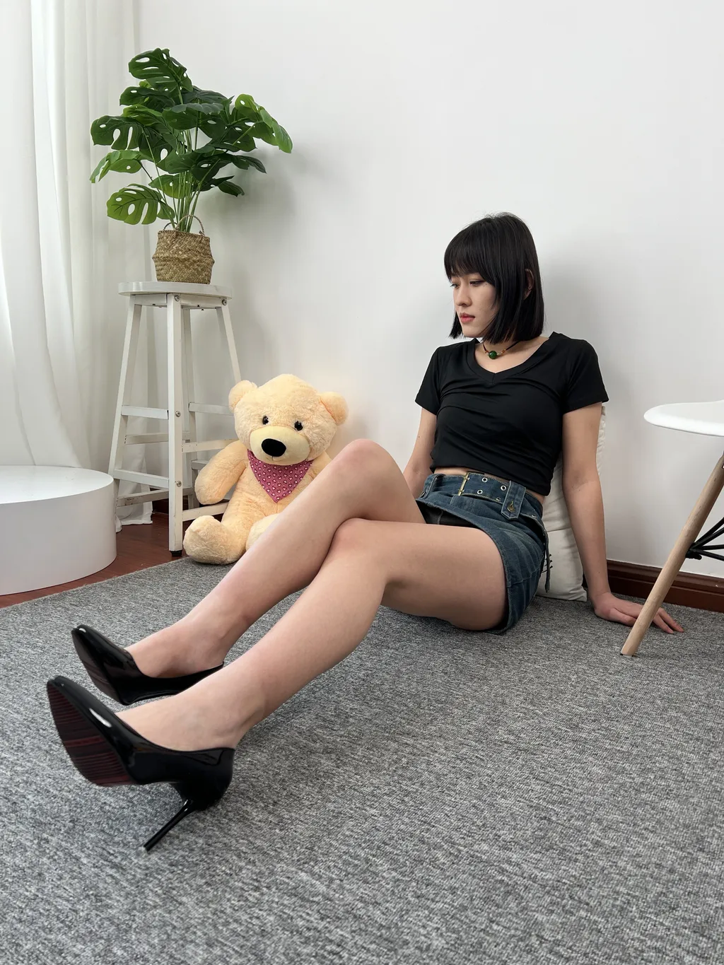 图片[5]-精选三禾摄影 NO.029 牛仔裙 高跟鞋[175P]-草丛看图