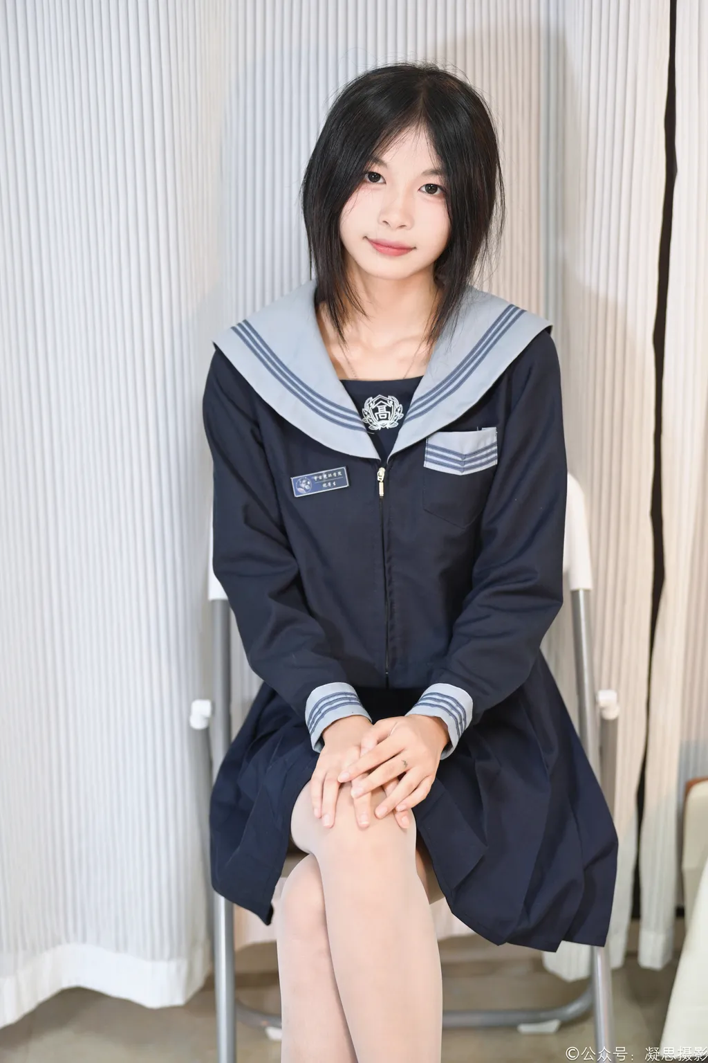 图片[7]-精选凝思摄影 NO.043 沅沅-JK至服、连裤白丝、小皮鞋[150P]-草丛看图