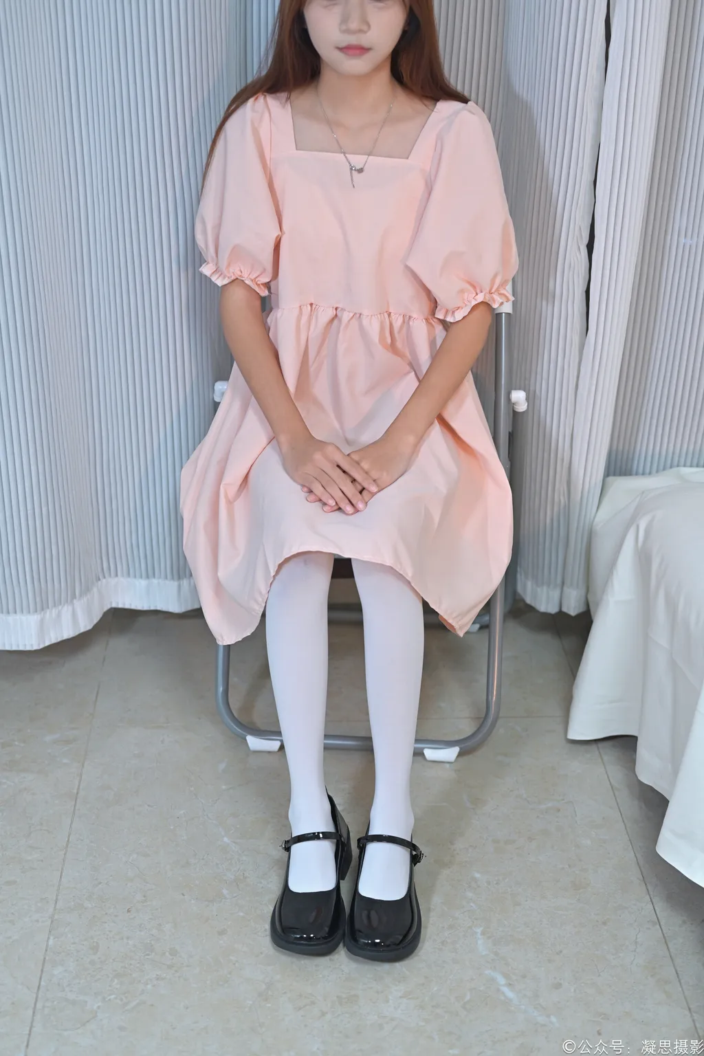 图片[3]-精选凝思摄影 NO.032 小青-连衣裙、连裤白丝、高跟鞋[134P]-草丛看图