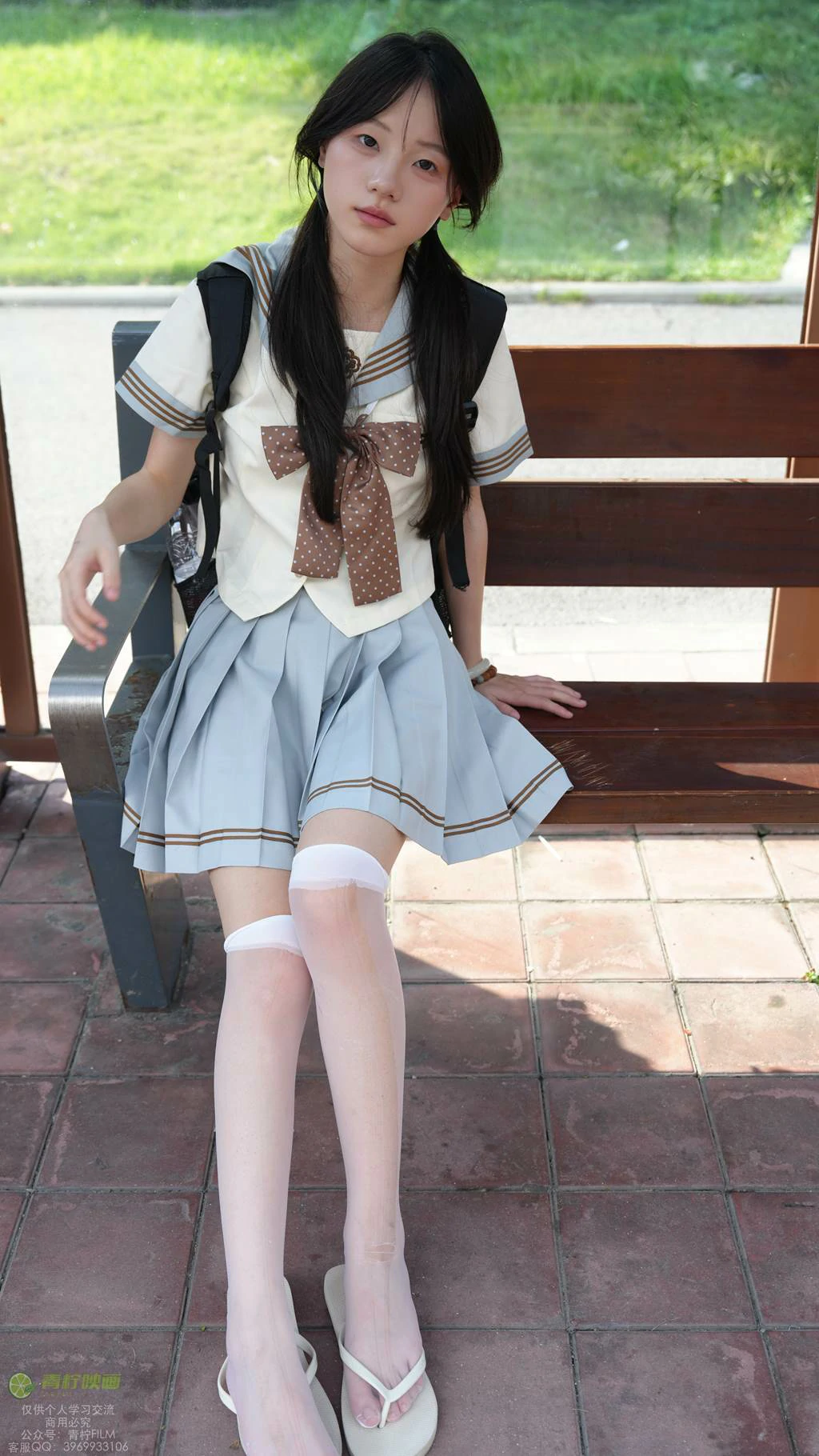 图片[5]-精选青柠映画 NO.048 – 阿慌 JK公交站[136P]-草丛看图