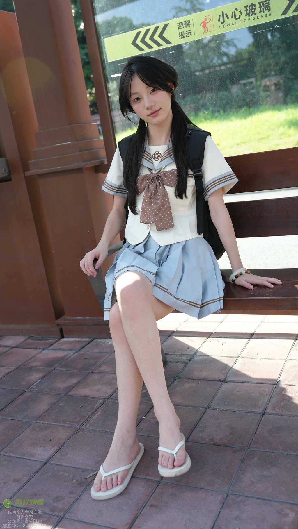 图片[6]-精选青柠映画 NO.048 – 阿慌 JK公交站[136P]-草丛看图