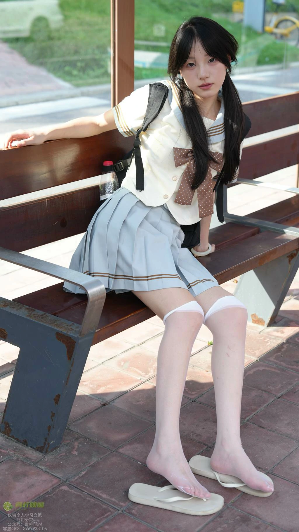 图片[7]-精选青柠映画 NO.048 – 阿慌 JK公交站[136P]-草丛看图