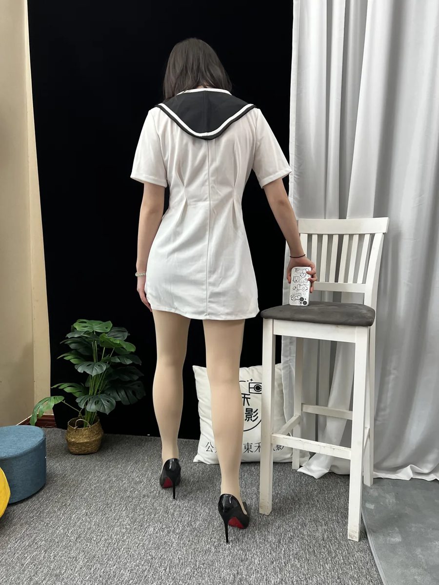 图片[3]-精选三禾摄影 NO.013 海军白裙 高跟[159P]-草丛看图