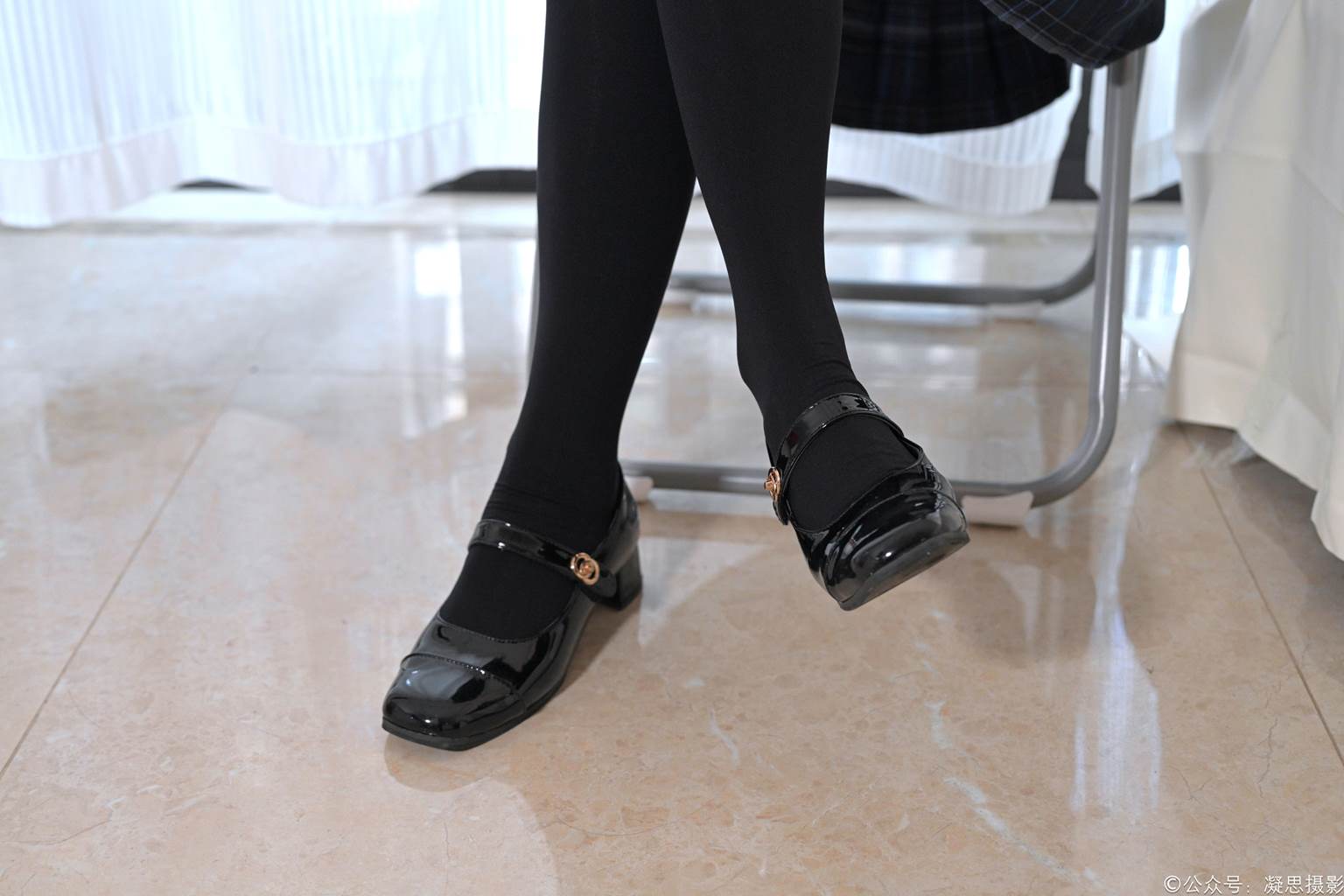 图片[8]-精选凝思摄影 NO.011 小睿-JK至服、过膝袜、玛丽珍鞋[135P]-草丛看图