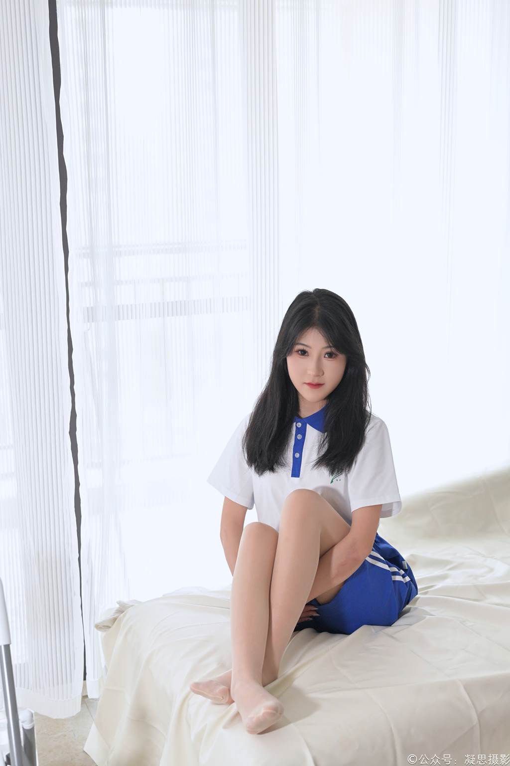 图片[5]-精选凝思摄影 NO.009 琦琦-校服、短白丝、连裤肉丝、帆布鞋[136P]-草丛看图