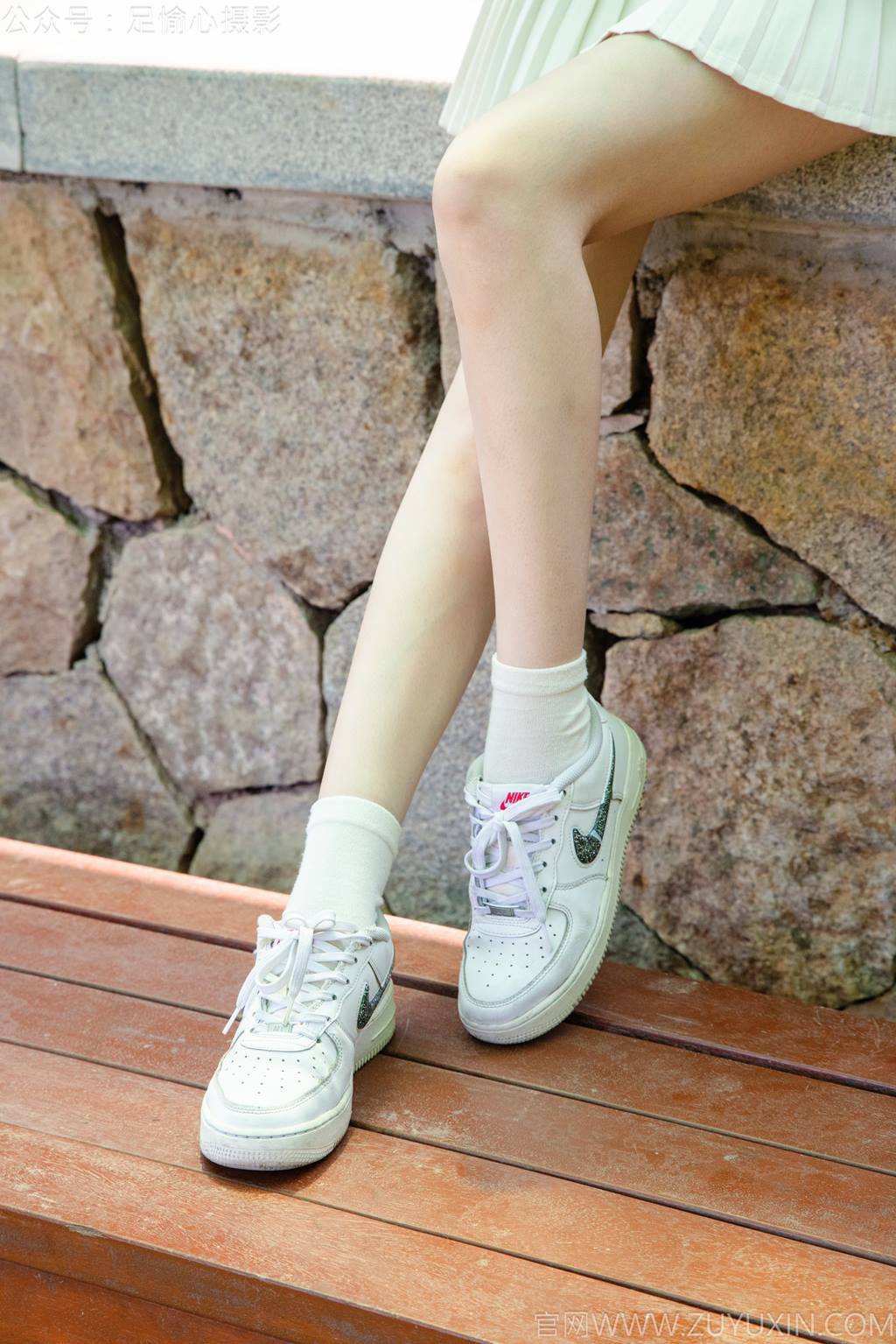 图片[8]-精选足愉心 NO.039 嘉怡（搭配：体操服、白色短裙、白色棉袜、运动鞋）[90P]-草丛看图