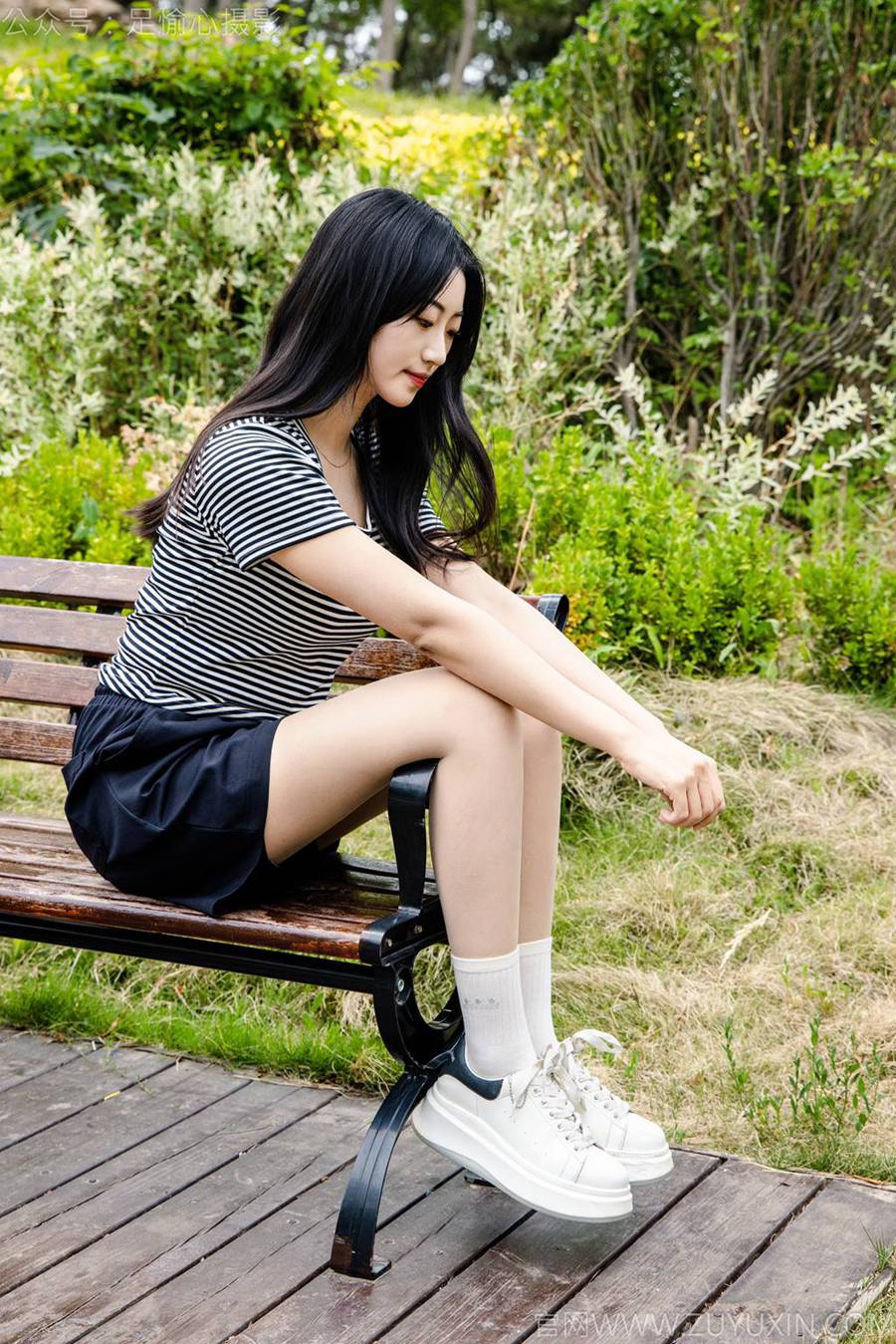 图片[6]-精选足愉心 NO.040 雅楠（搭配：体操服、白色短裙、白色棉袜、运动鞋）[80P]-草丛看图