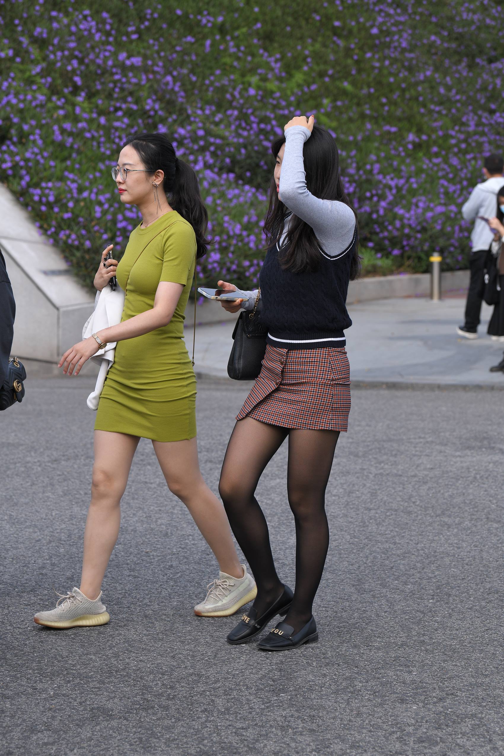 图片[4]-精选精选街拍作品 NO.1858 绿裙肉丝黑丝[96P]-草丛看图