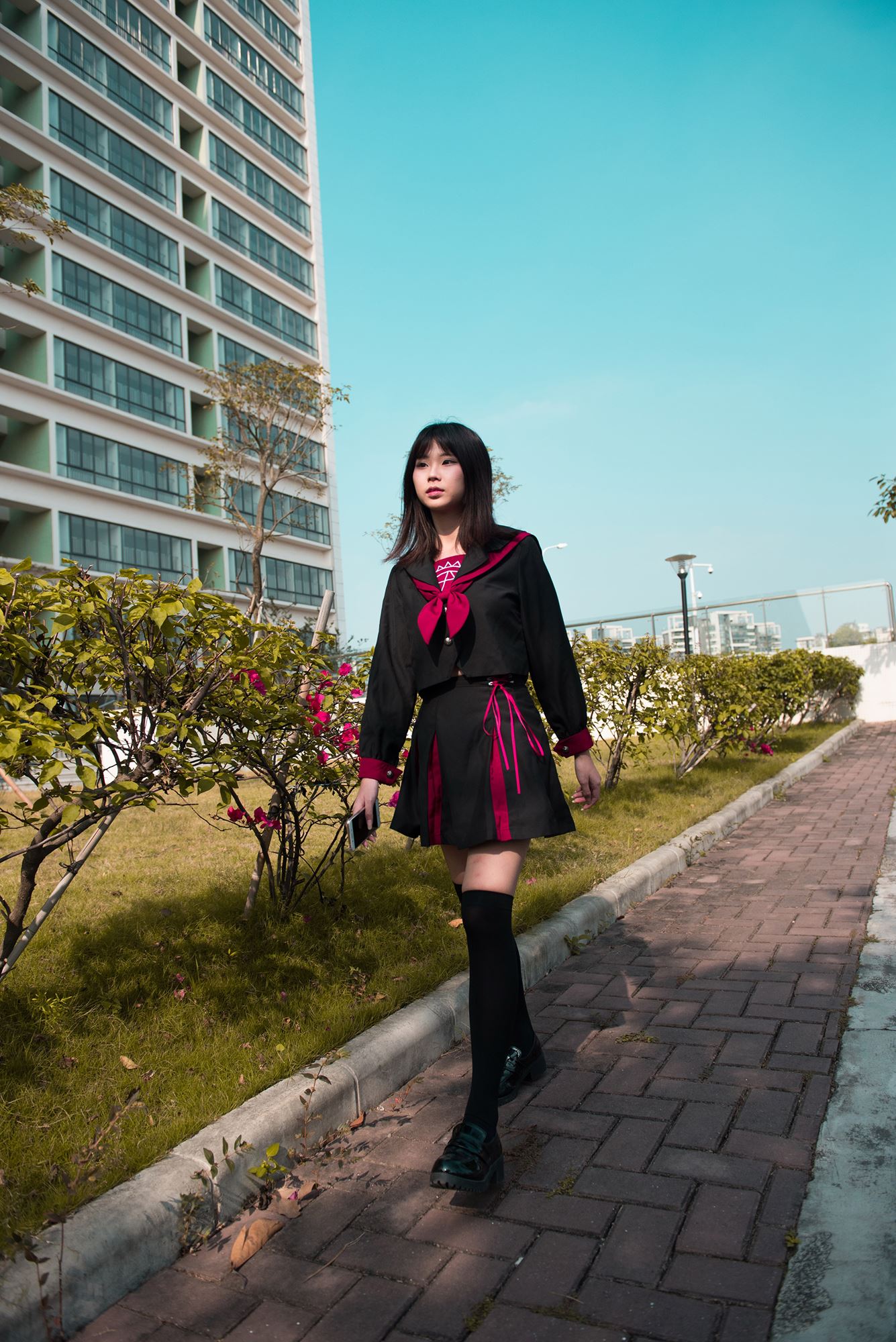 图片[1]-精选精选街拍作品 NO.1699 小透明DK街拍作品 – 活力美术生JK美少女[100P]-草丛看图