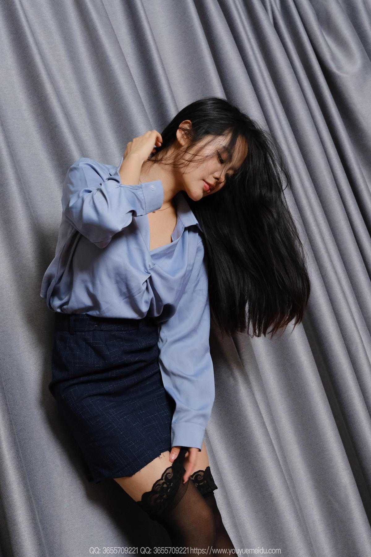 图片[5]-精选[IESS异思趣向] 2025.05.25 丝享家2062：兔兔《蓝衣半筒袜》[68P]-草丛看图