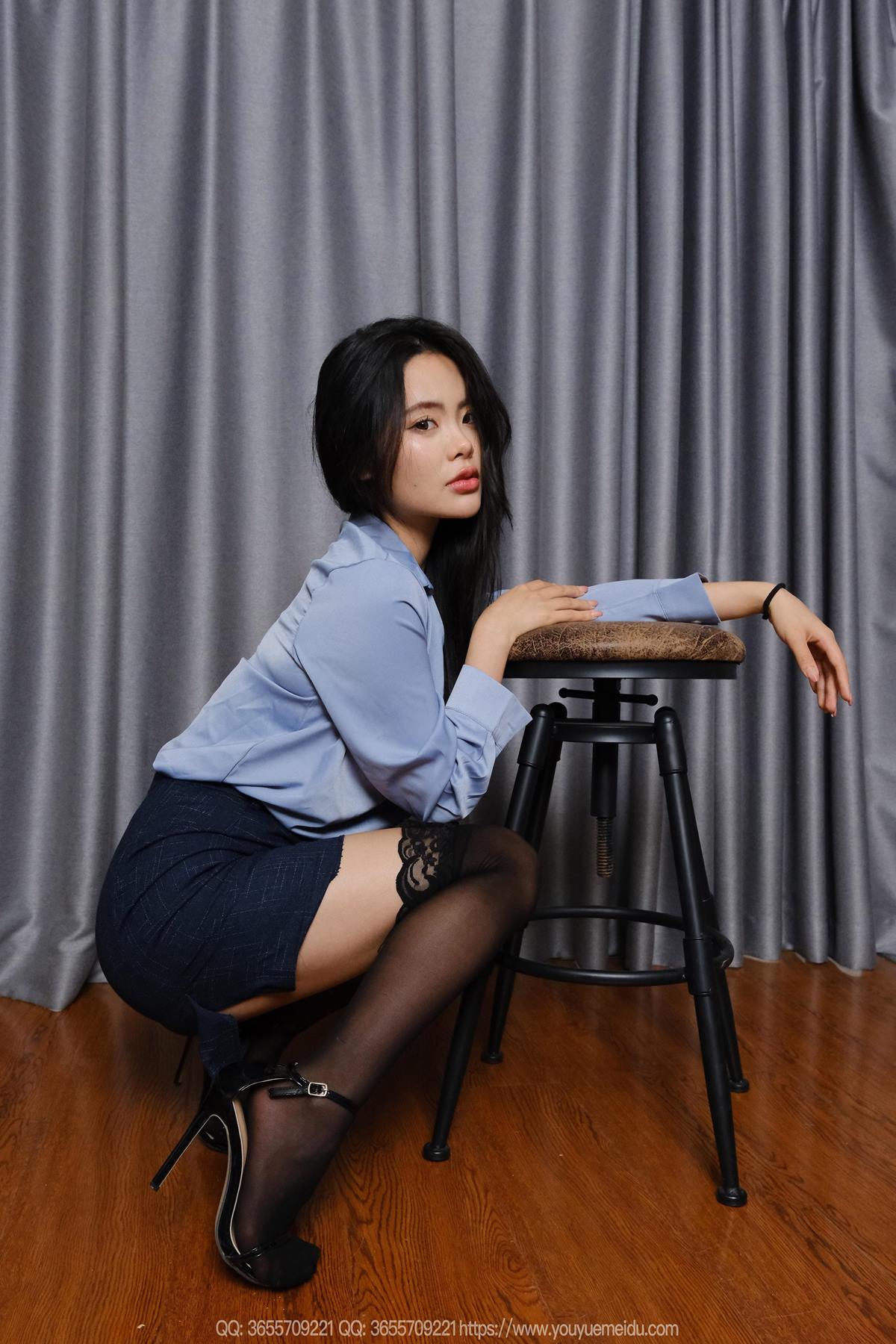 图片[7]-精选[IESS异思趣向] 2025.05.25 丝享家2062：兔兔《蓝衣半筒袜》[68P]-草丛看图