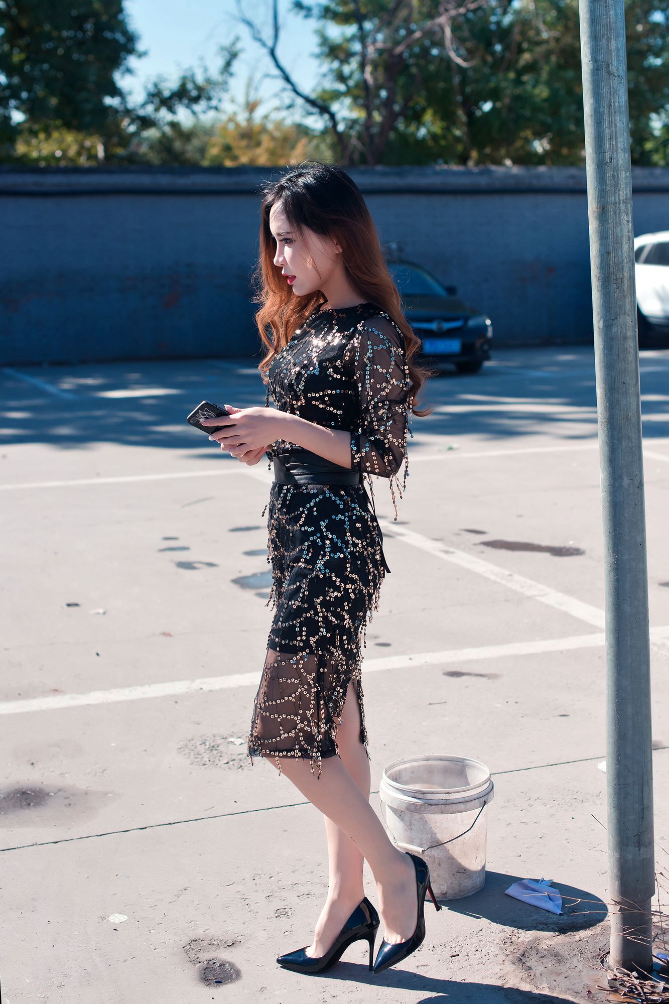 图片[3]-精选精选街拍作品 1617 御风街拍 洗车场上的网荭艾小青[52P]-草丛看图