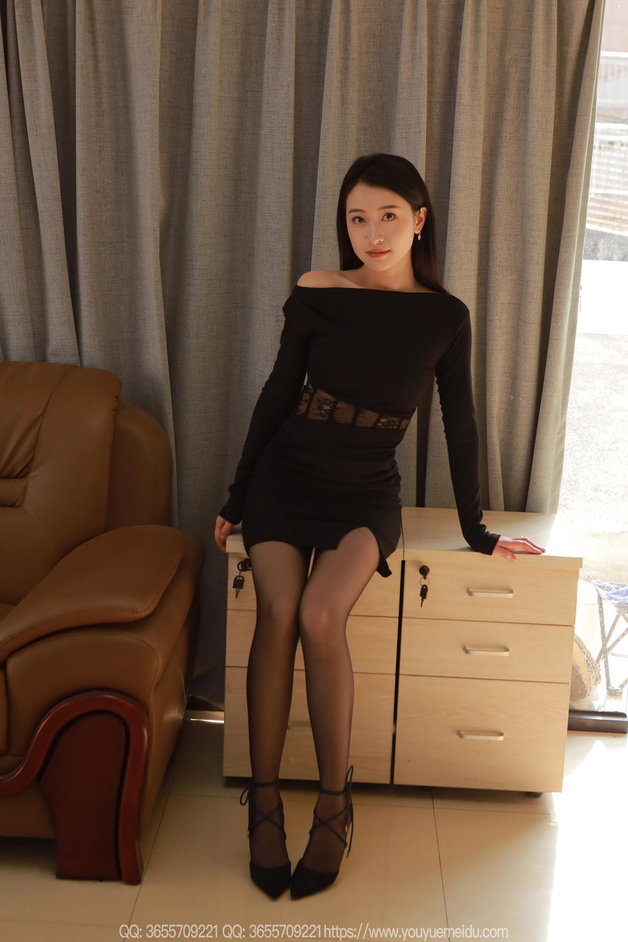 图片[8]-精选[IESS异思趣向] 2025.04.27 丝享家2038：小婕《迷人黑玫瑰》[88P]-草丛看图