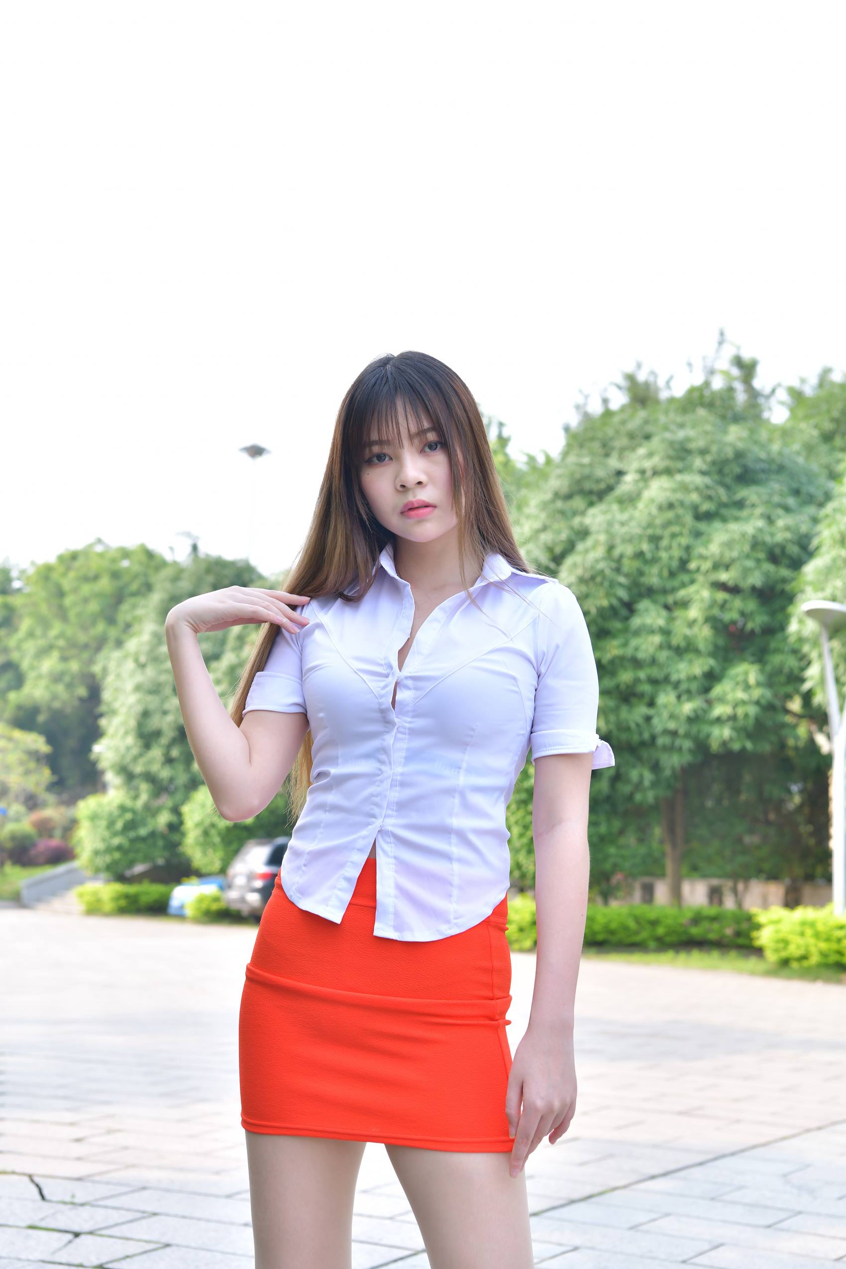 图片[6]-精选精选街拍作品 NO.1817 小解解说这是橙色的裙裙[100P]-草丛看图