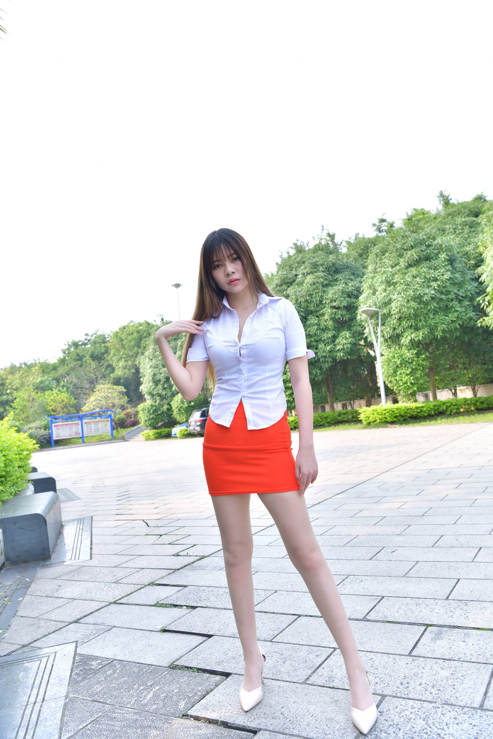 图片[7]-精选精选街拍作品 NO.1817 小解解说这是橙色的裙裙[100P]-草丛看图