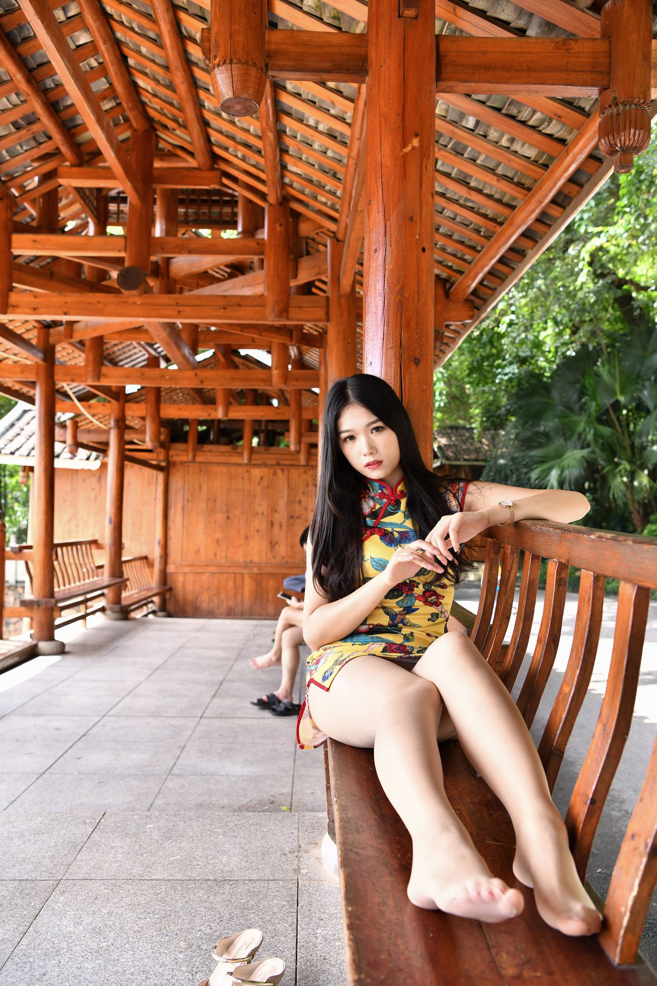 图片[8]-精选精选街拍作品 1659 小海街拍作品 – 旗袍小解解在凉亭乘凉[76P]-草丛看图