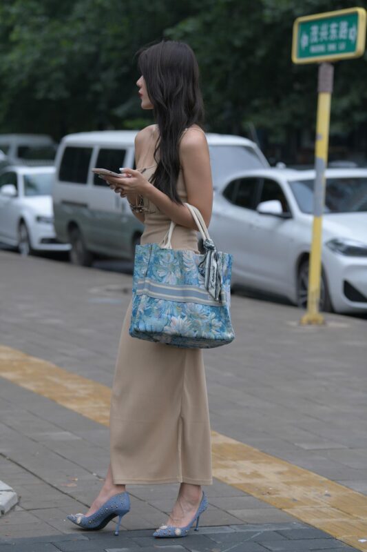 精选魔镜街拍 NO.134 高开叉长裙完小解解 [76P]-草丛看图