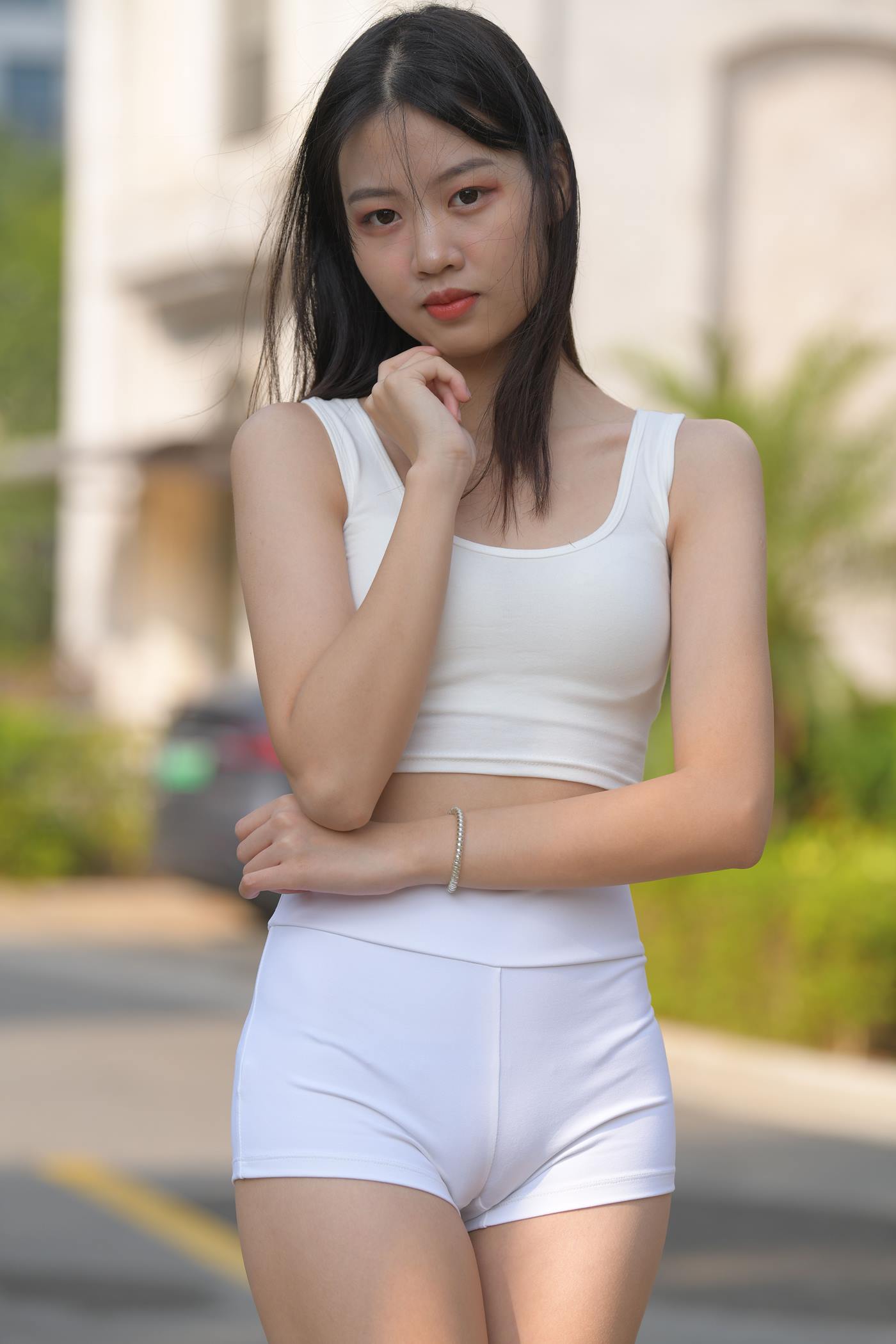 图片[4]-精选魔镜街拍 NO.050 街拍白色热裤高跟 [50P]-草丛看图