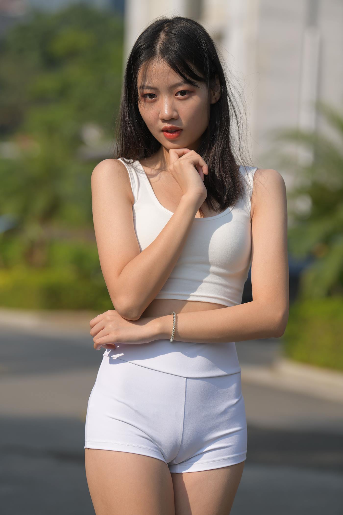 图片[5]-精选魔镜街拍 NO.050 街拍白色热裤高跟 [50P]-草丛看图