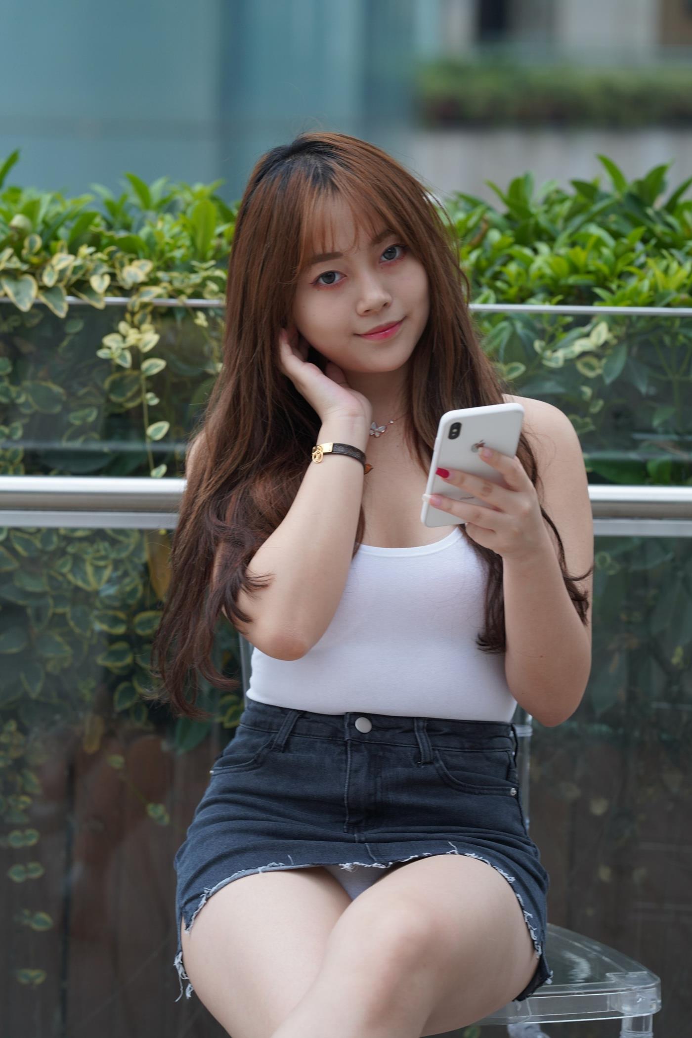 图片[7]-精选魔镜街拍 NO.131 微胖的牛仔短裙美女 [84P]-草丛看图