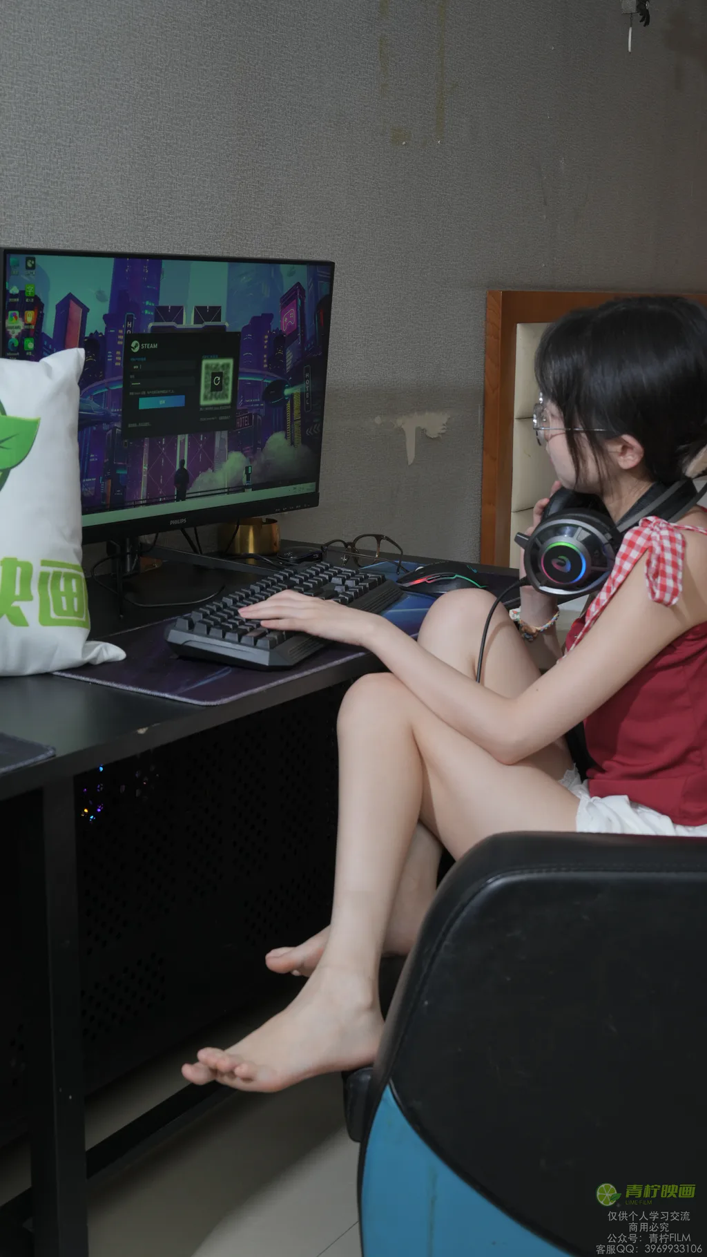 图片[5]-精选青柠映画 NO.089 白鱼 电竞白袜黑丝[108P]-草丛看图