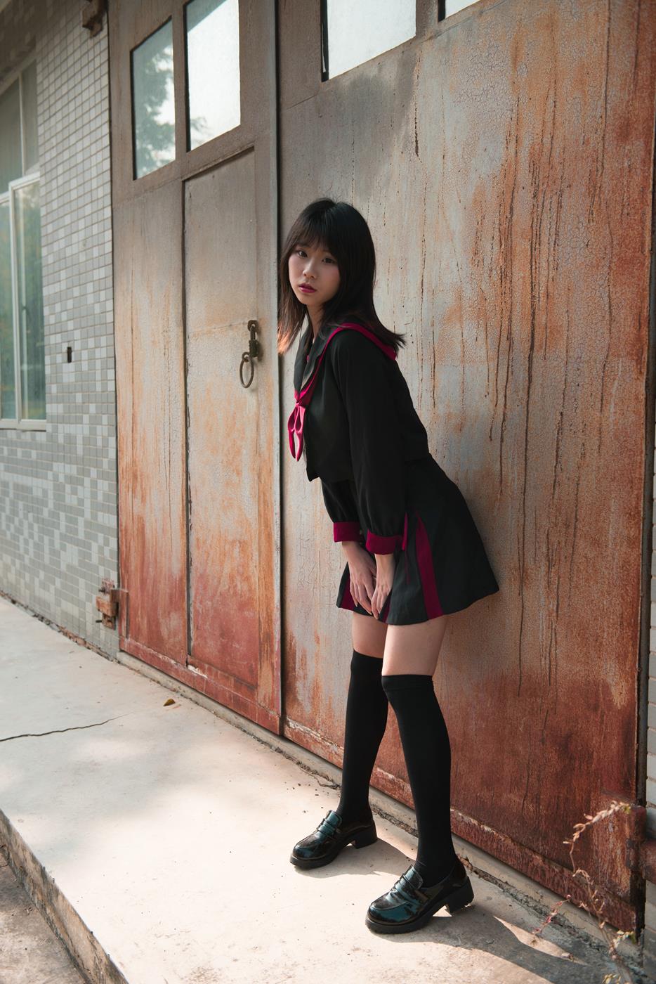 图片[1]-精选魔镜街拍 NO.141 活力美术生JK美少女 [60P]-草丛看图