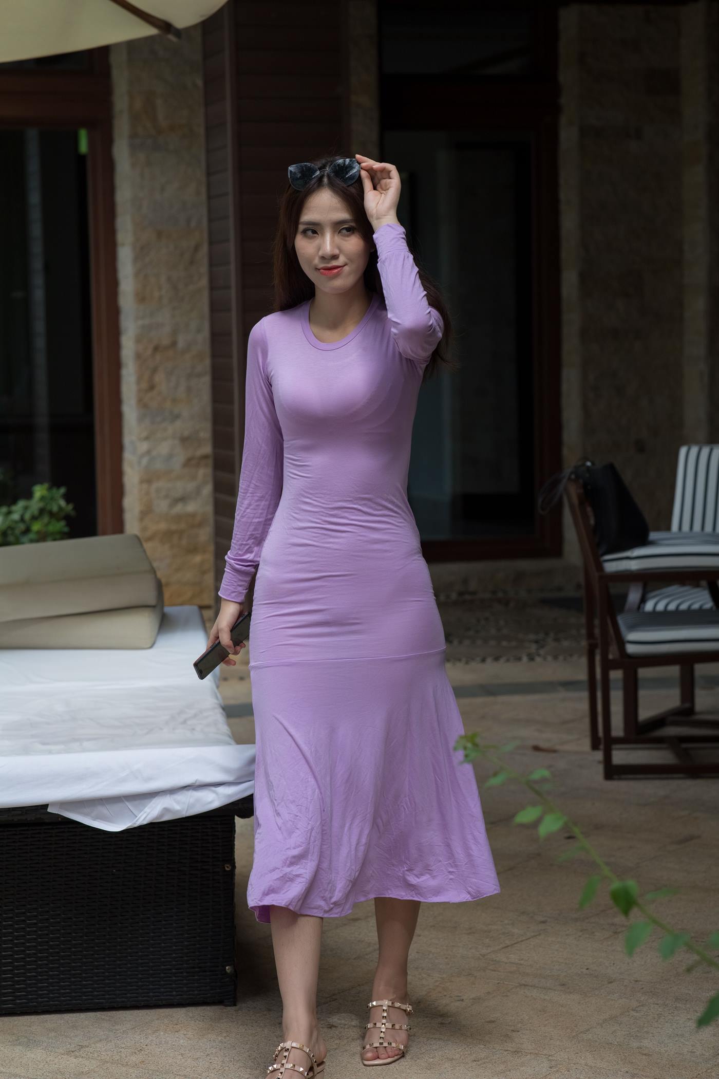 图片[3]-精选魔镜街拍 NO.038 紫色仅身连衣裙 [94P]-草丛看图