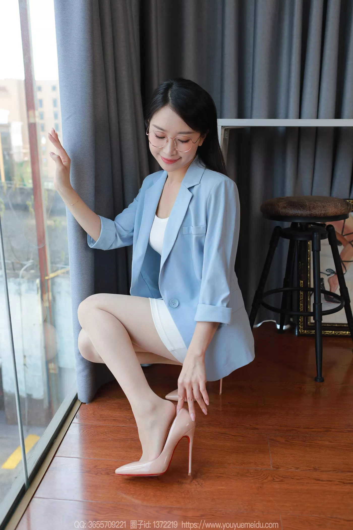 图片[8]-精选[IESS异思趣向] 2024.12.26 丝享家1934：小婕《蓝色至服（下）》[81P]-草丛看图