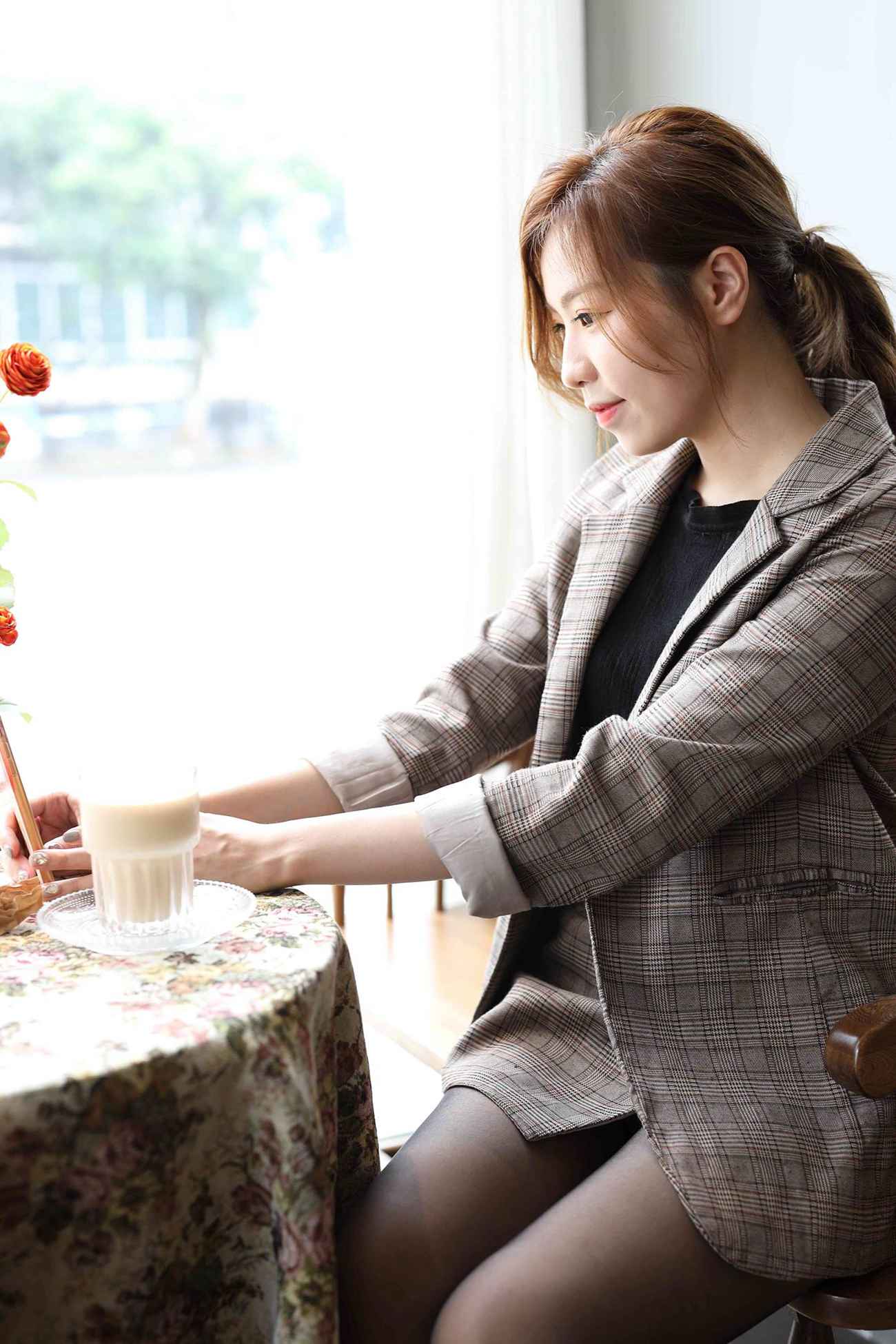 图片[2]-精选魔镜街拍 NO.002 嘿丝毛呢格子裙 [105P]-草丛看图