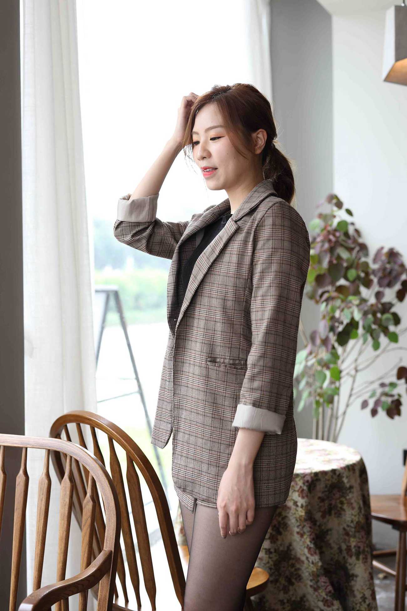 图片[6]-精选魔镜街拍 NO.002 嘿丝毛呢格子裙 [105P]-草丛看图