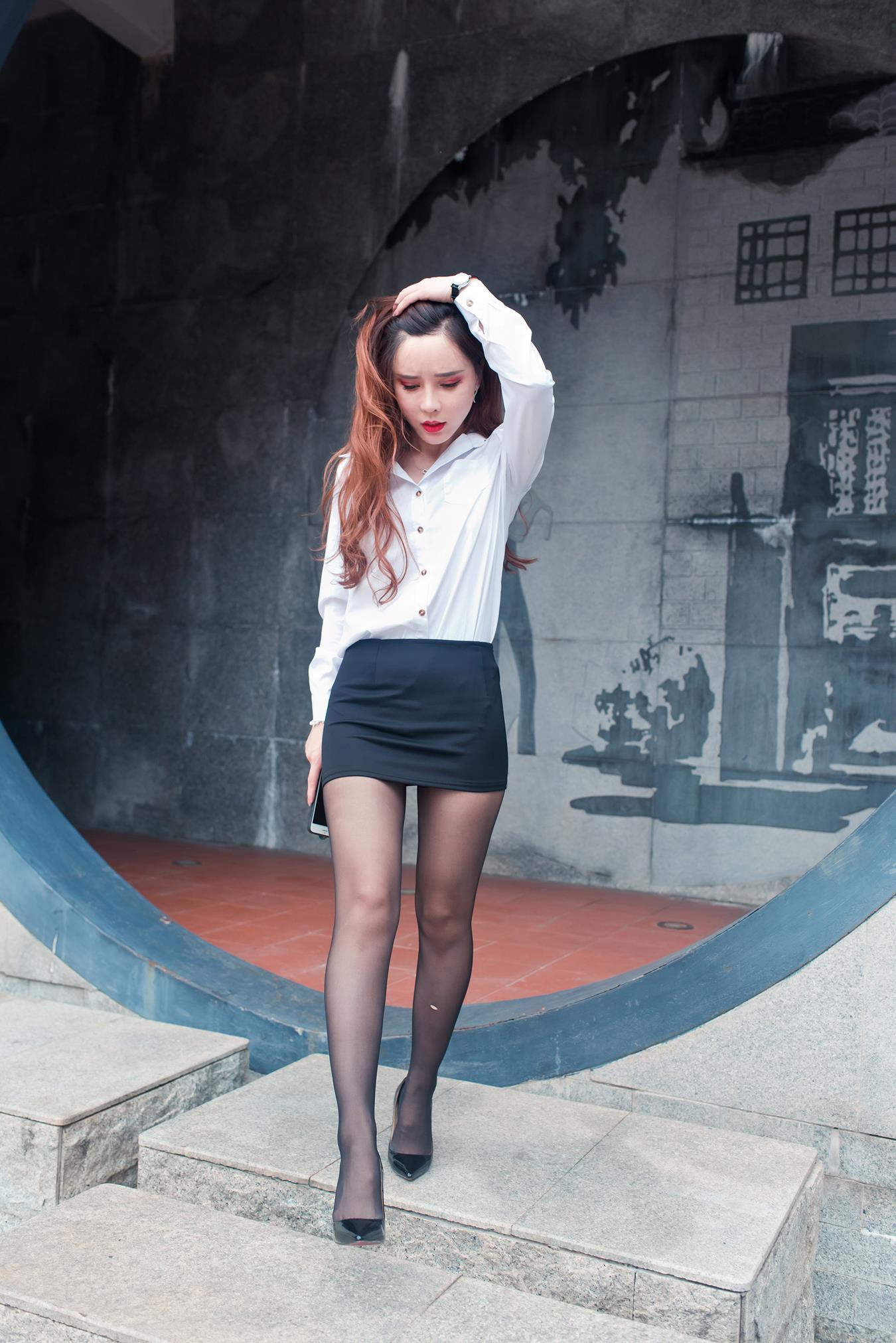 图片[3]-精选唯美街拍 NO.1284 御风街拍 午间休息的黑丝OL网荭艾小青[107P]-草丛看图