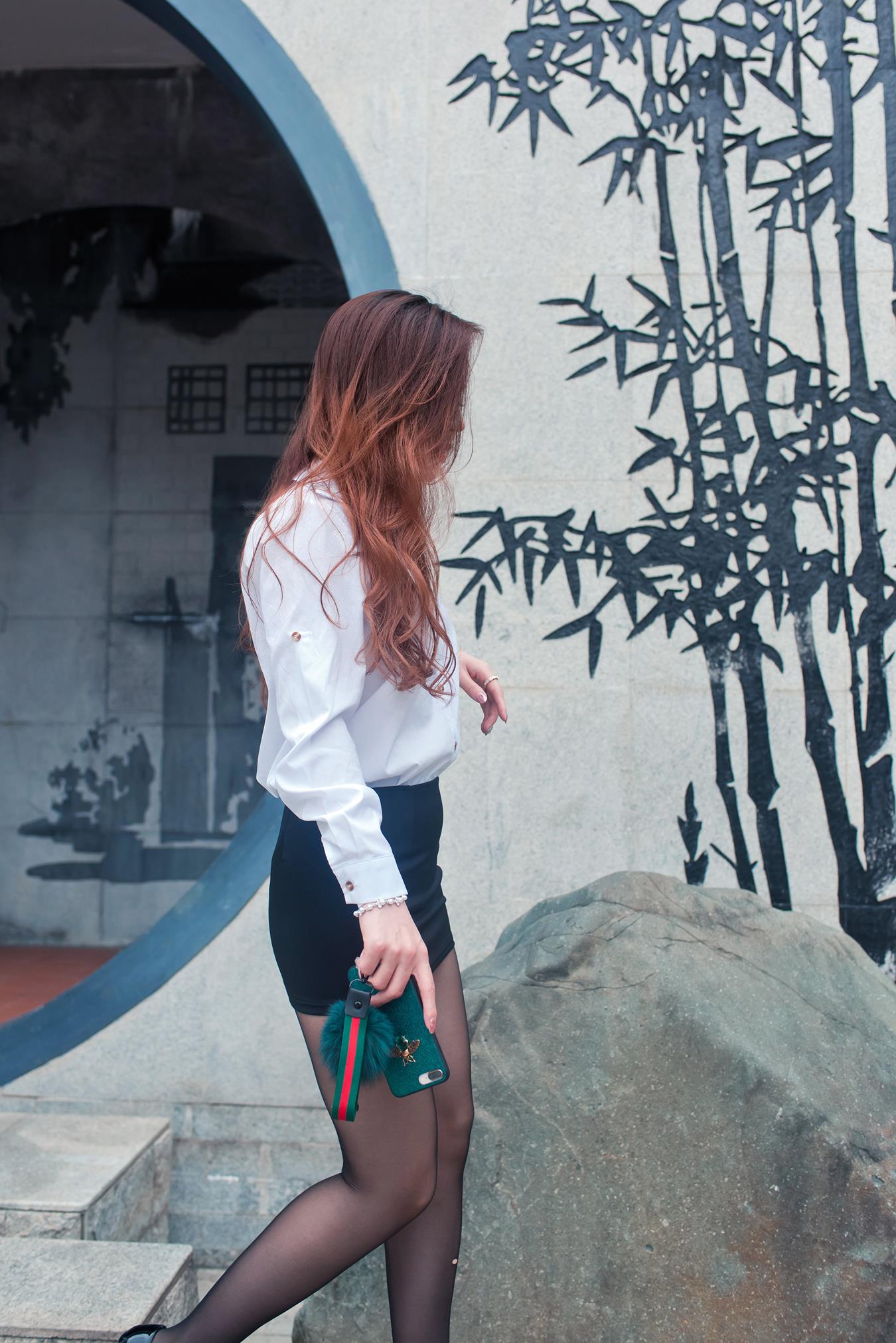 图片[6]-精选唯美街拍 NO.1284 御风街拍 午间休息的黑丝OL网荭艾小青[107P]-草丛看图